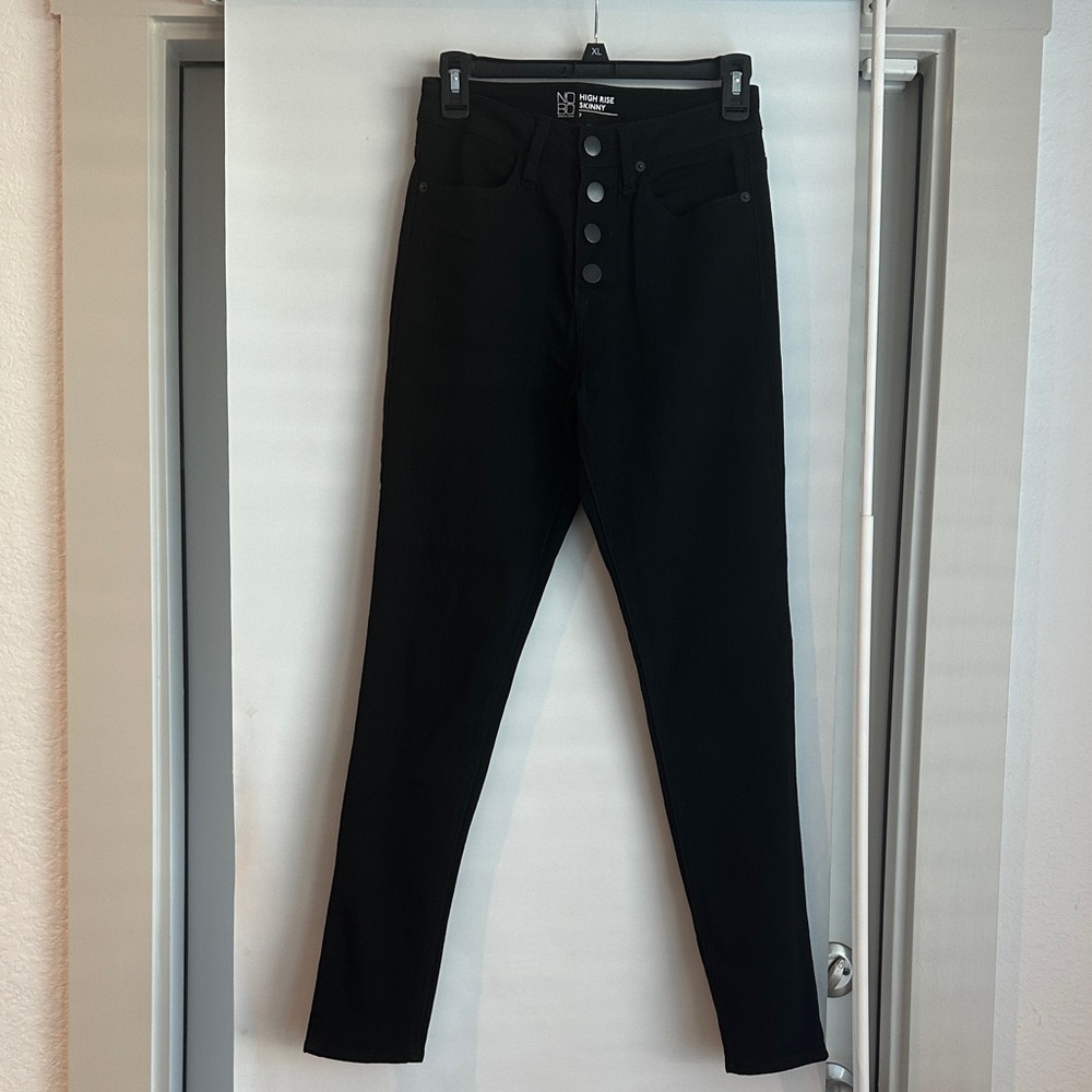 Black High-Waisted Skinny Jeans